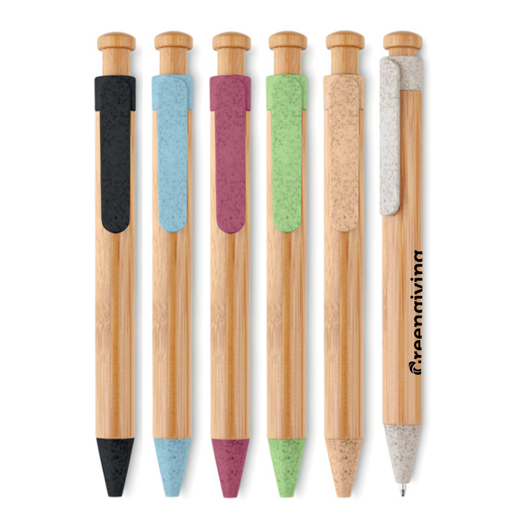 Pen van tarwestro en bamboe